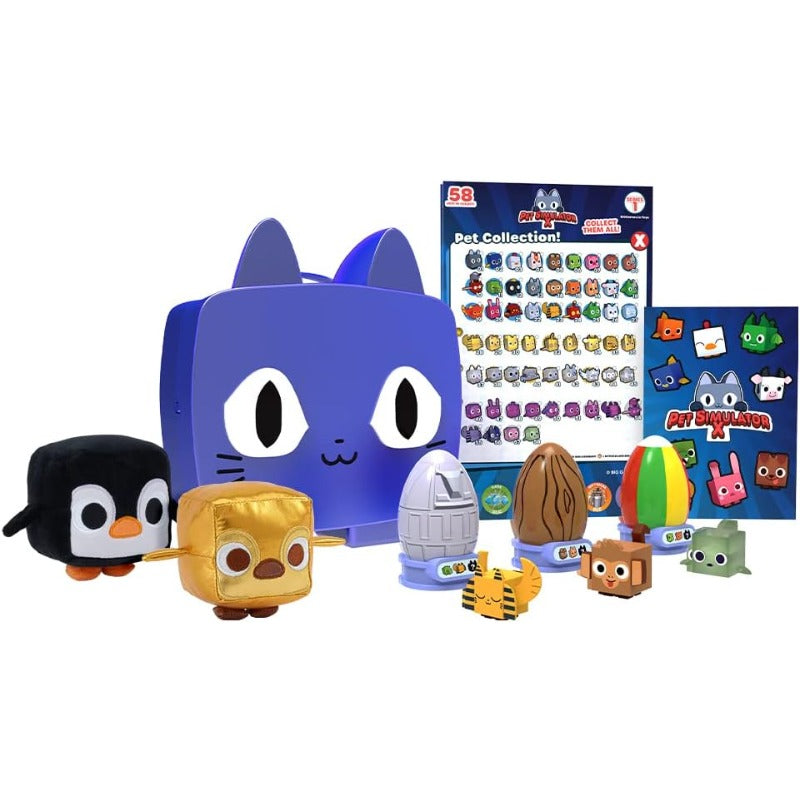 Pet Simulator X Blue Iridescence Cat Collector Bundle Mystery Case w 8 Items Series 1 Online Exclusive Includes DLC