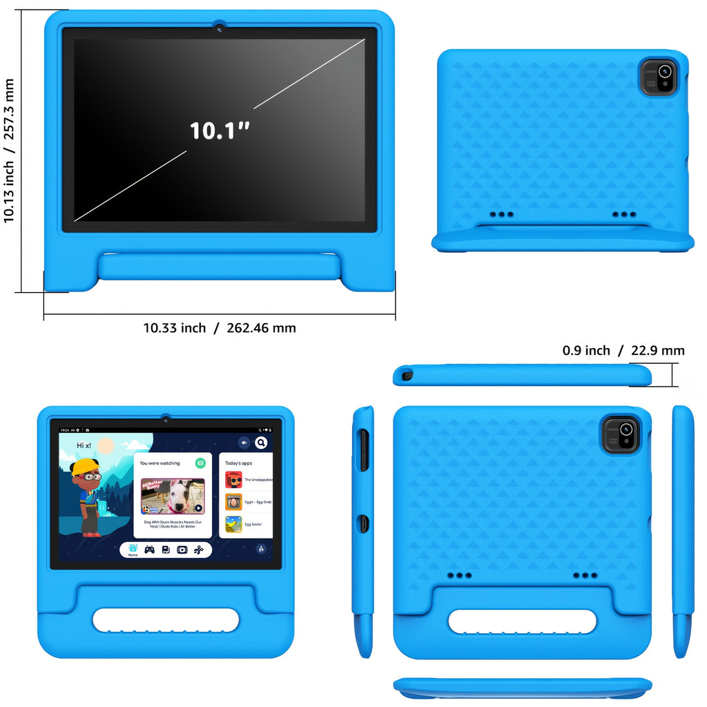 Apolosign 2025 10.1 Inch Android 13\u002F14\u002F15 Kids Tablet, 8(3+5)GB+64GB, 8-Core, WiFi 6, 5MP+2MP, 1280*800 HD Display, Parental Control, Educational, Shockproof & Handheld Case, Kids Space, Halloween Christmas Gift, Pre-Installed Apps, Tablet, Pad