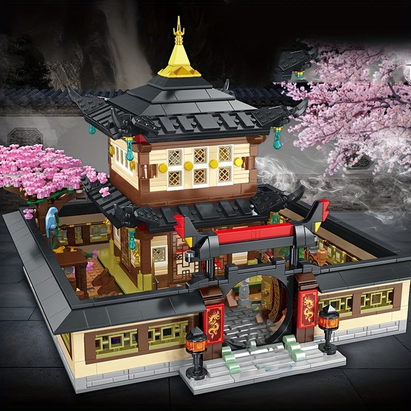 No Original Box 2681±pcs Bricks Assembly Building Block Model For Christmas Halloween Gift, PLS613007 Japanese BUDOKAN Block Toys For Home Decoration.