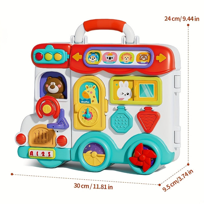 Musical Busy Board Toys 54-in-1 English & Spanish Musical Busy Board Toys 1-3, Early Educational Toy for 1, 2, and 3-Year-Old, Bilingual Learning Gift Ages 1+, Engagement, Playful Design, Easygrip Buttons