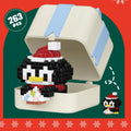 Christmas Gift Box Cartoon Doll Small-Brick Building Block Toy Santa Claus and penguin building blocks; a puzzle assembly decorative ornament, ideal as a Christmas gift, Christmas Building Block Ornaments, Christmas Ornament Building Kit, Miniature Buildi