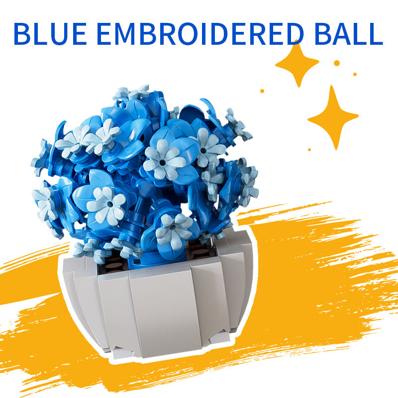 KAVO Succulent Flower Plant Potted Building Blocks Cactus Rose Daisies ABS Plastic Materials Bonsai Mini Model Bricks Creation Toys Christmas Birthday, Halloween, New year, Black Friday Gift For Kids, Building Assembly Ornament