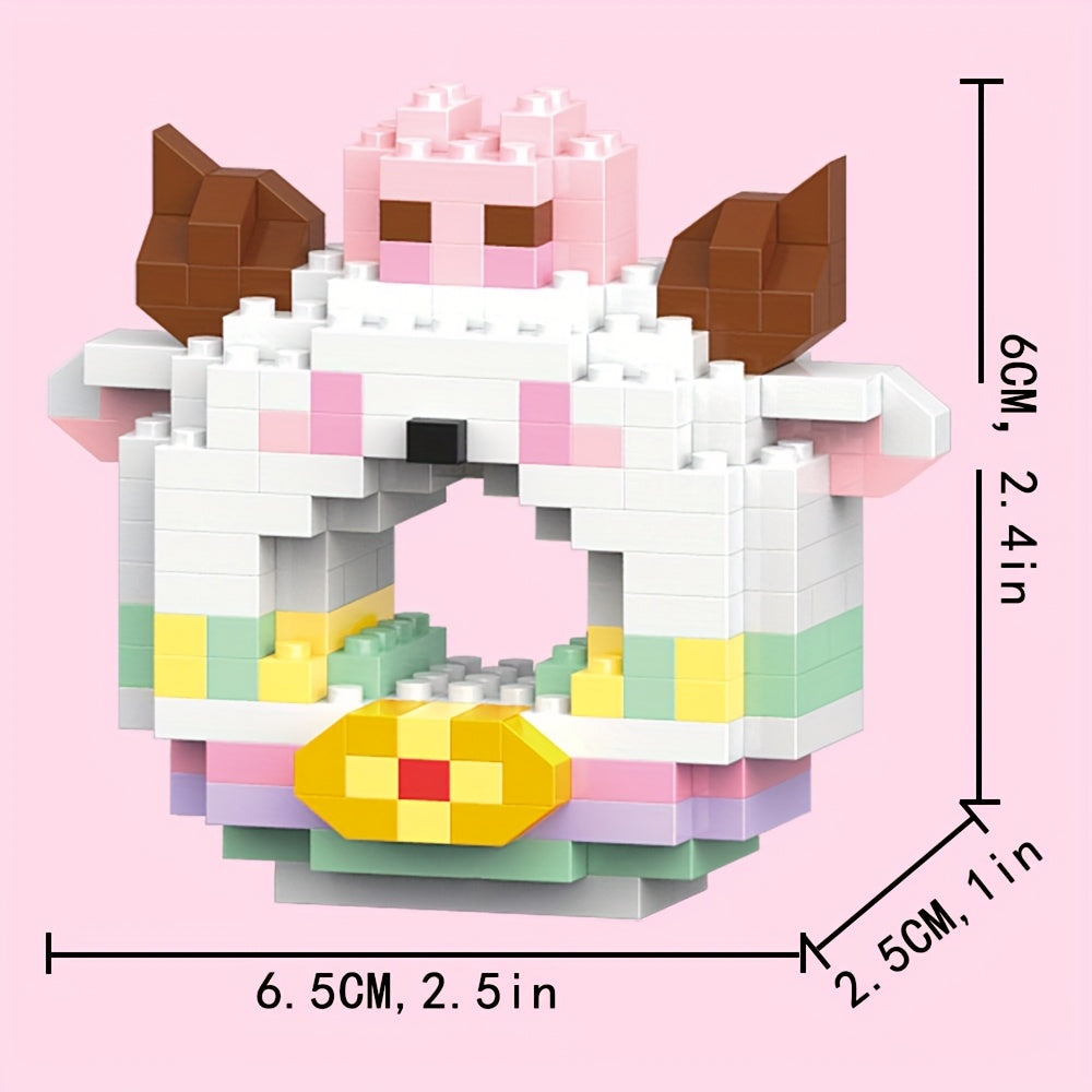 3D Miniature Cute Animals Models Buillding Blocks Toys, Sheep, Fox, Chicken, Samoyed, Rabbit, Mouse, Raccoon, Bear, Cat, Small Building Block, DIY Kids Bricks Toys, Christmas\u002FBirthday Gifts