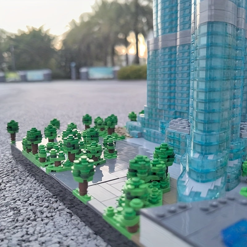 No Original Box 7365-PCS Home Decoration Dubai Skyscraper Tower Building Block Set For Friends Gift, XBB-MOC-104784 Boy Toys Model Block Brick For Birthdays, Valentines, Christmas Gift.