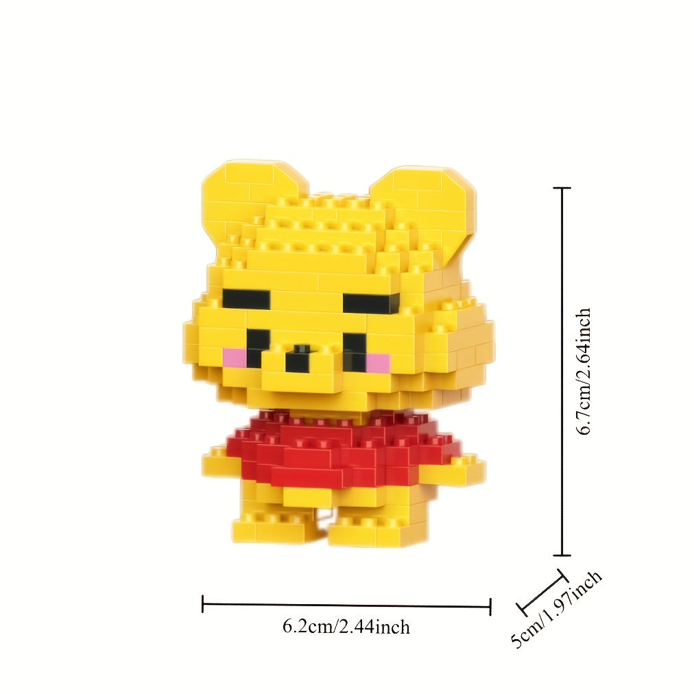1\u002F2pcs Disney Winnie the Pooh Jumping Tiger Theme Building Blocks - Exquisite Cartoon Miniature DIY Toy Set, Perfect for Room Decor and Collectible Desktop Display Ideal Gift Halloween Christmas Thanksgiving