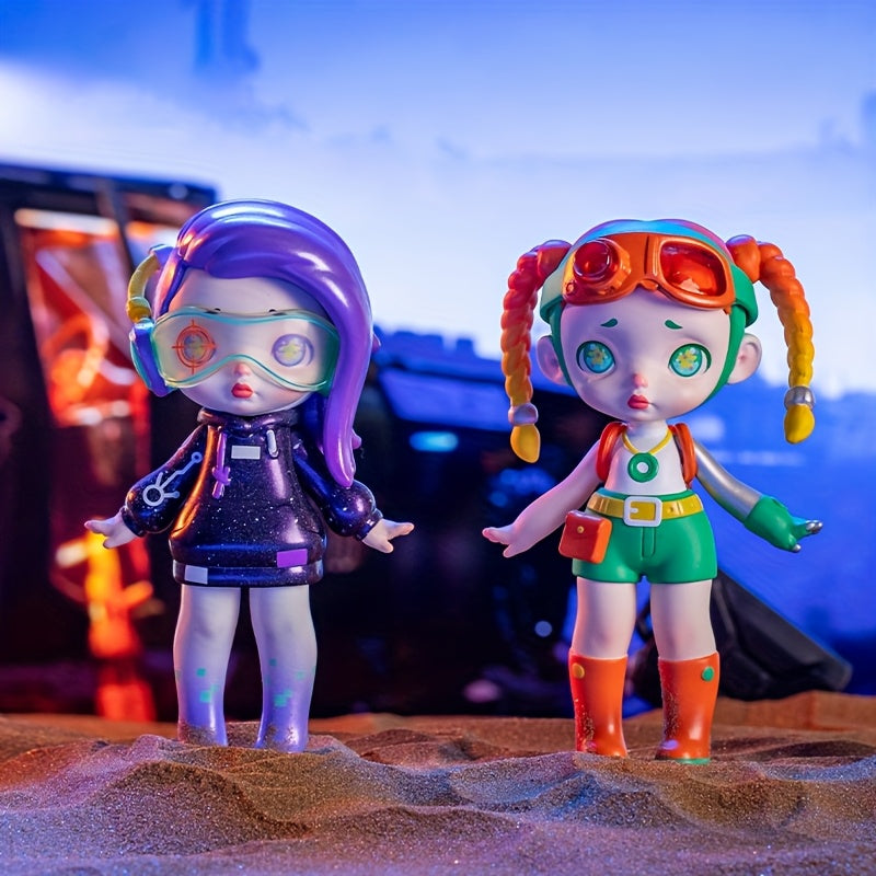 TOYCITY LAURA Anime Cyberpunk Girl Figure, Blind Box Collectible Toys, Trendy Technology Style Party Gift, Cartoon Collection Ornament, Local Warehouse Fast, Special Birthday Gift 3.54inch