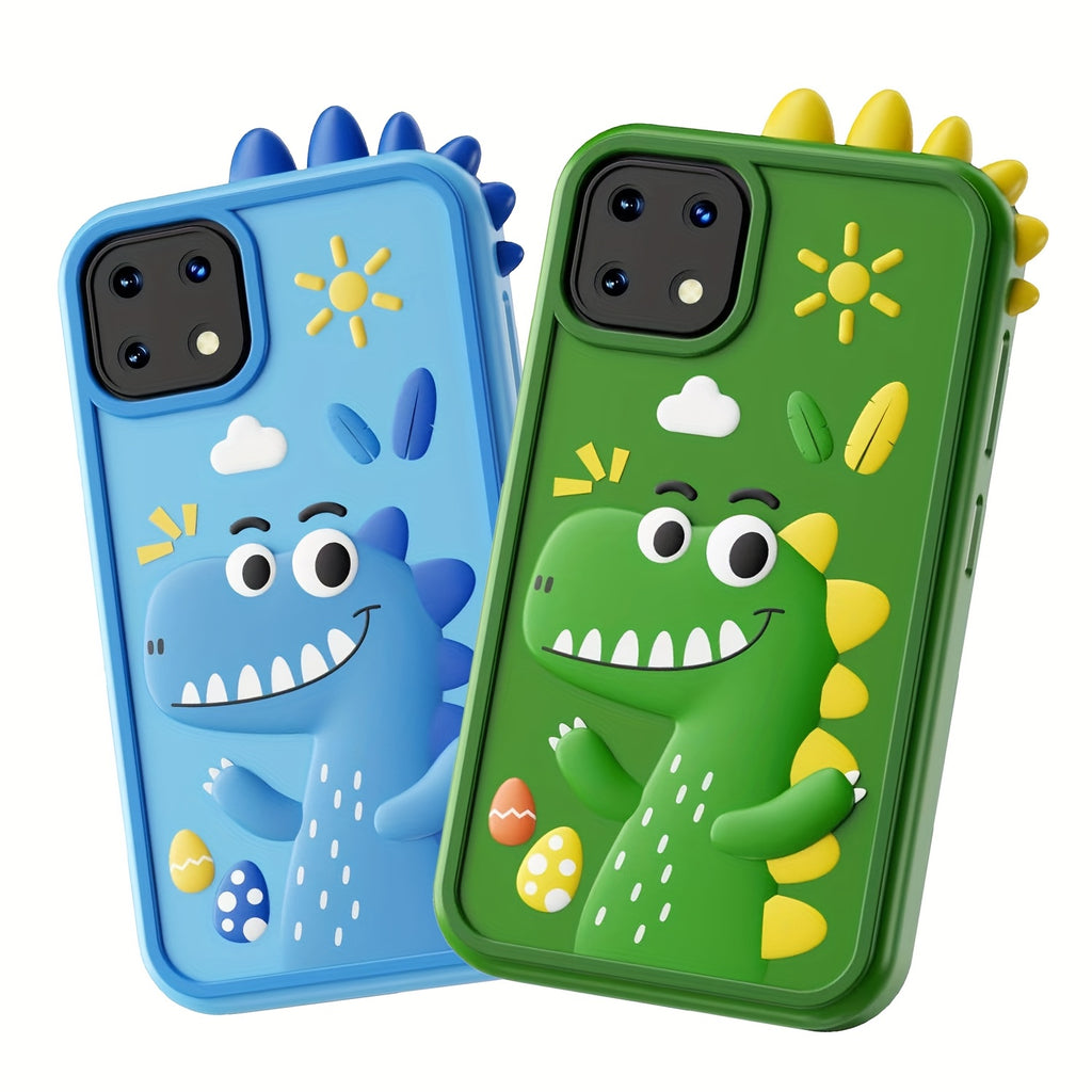 Dinosaur Phone Toy for Kids - Touchscreen HD Dual Camera Educational Learning Toy with Interactive Dinosaur Graphics, Travel & Birthday\u002FChristmas Gift for Boys & Girls Ages 3-14 (Peacock Green\u002FBlue)