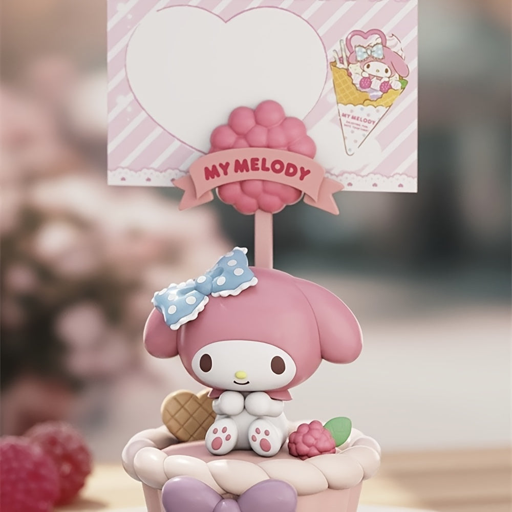 Sanrio Dessert Series Mystery Box - Cute Character Figurine with Purple & Pink Pastel Design, Heart Balloon & Cake Stand - Home Decor, Car Accessories, Birthday & Christmas Gift for Fans