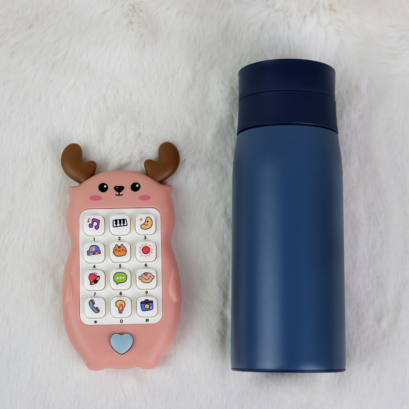 Cute Animal Early Learning Phone for Youngsters 0-3 Years - Portable Educational Toy with Music, Stories & Fun Icons, Pink\u002FBlue\u002FYellow, Ideal Gift for Christmas & Halloween