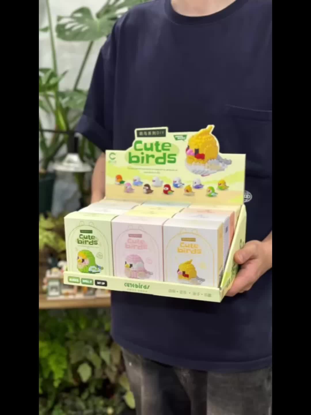 12 Cute DIY Cartoon Bird Micro-Particle Puzzle Animal Building Blocks for Youngsters, Boys and Girls, Desktop Ornaments, Toys and Gifts