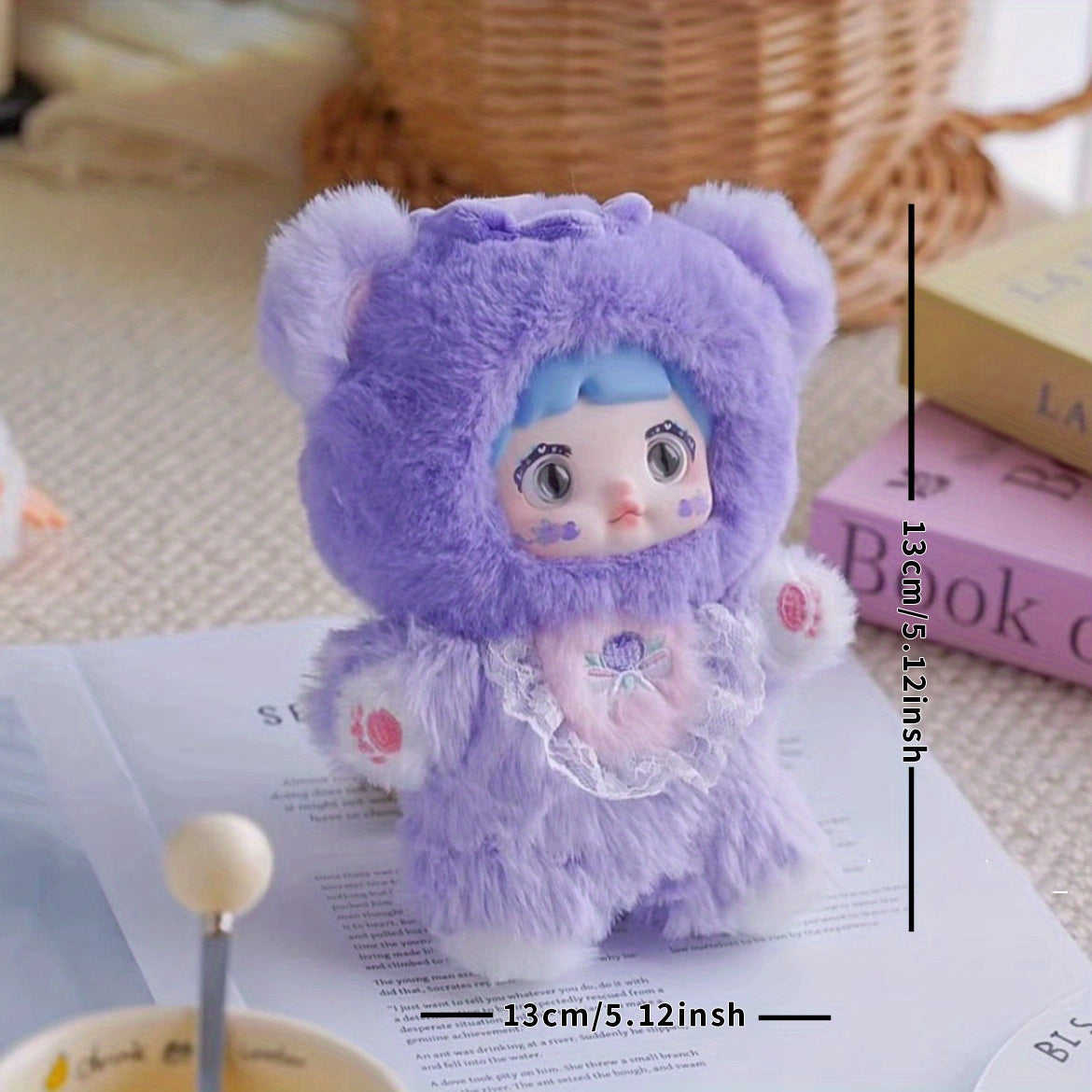 Nommi-Ingesting Fruit Series Doll Plush Doll Model House Accessories Holiday Gift Train Model Building Ornament Decoration Randomly Given 1 Mysterious Box