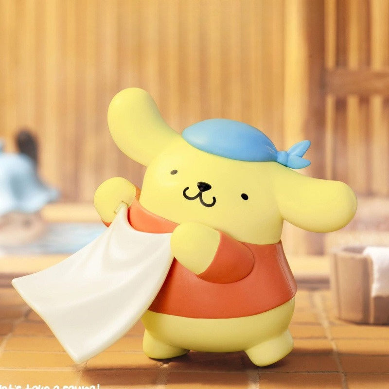 Sanrio Official Interactive Game Figure Doll Sanrio Sauna Series Blind Box Ugly Fish for for pochacco Trendy Toy Desktop Decoration Gift