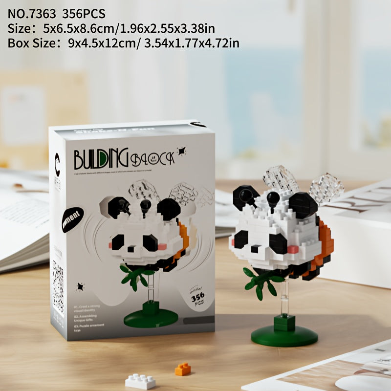 Shake It! Adorable Panda & Dog Building Blocks - Colorful DIY Toy with 6 Unique Animal Designs, Durable ABS Material, Fun & Educational for Youngsters, Perfect for Playtime & Creative Learning, Playtime Toy | Playful Design | Colorful Building Blocks, Pan