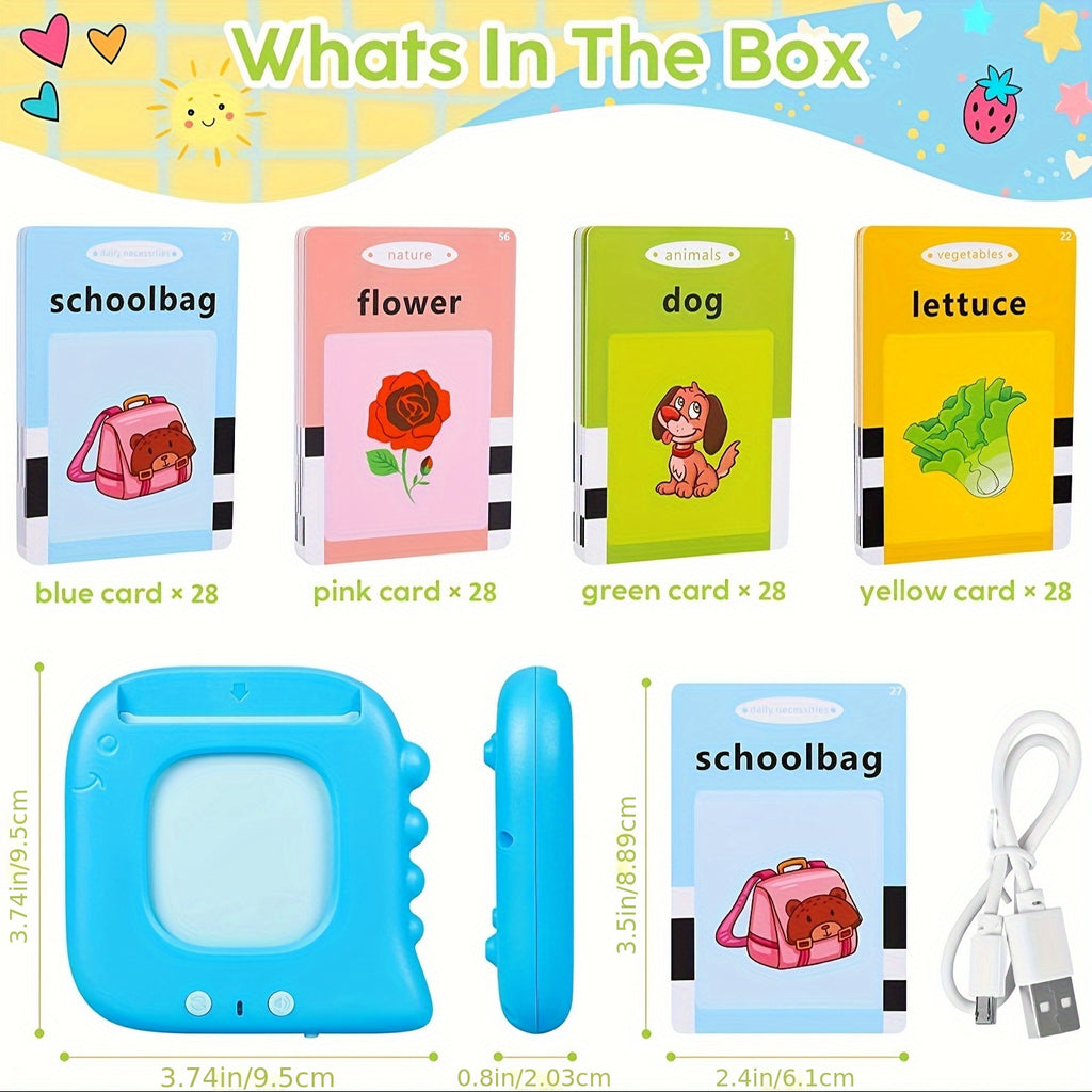 Talking Flash Cards for Toddlers 3-6 Years, Pocket Speech for Toddlers, 224-510 Sight Words Educational Learning Toys, Speech Toys for Toddlers, Kindergarten Preschool Gift for Kids Boys Girls