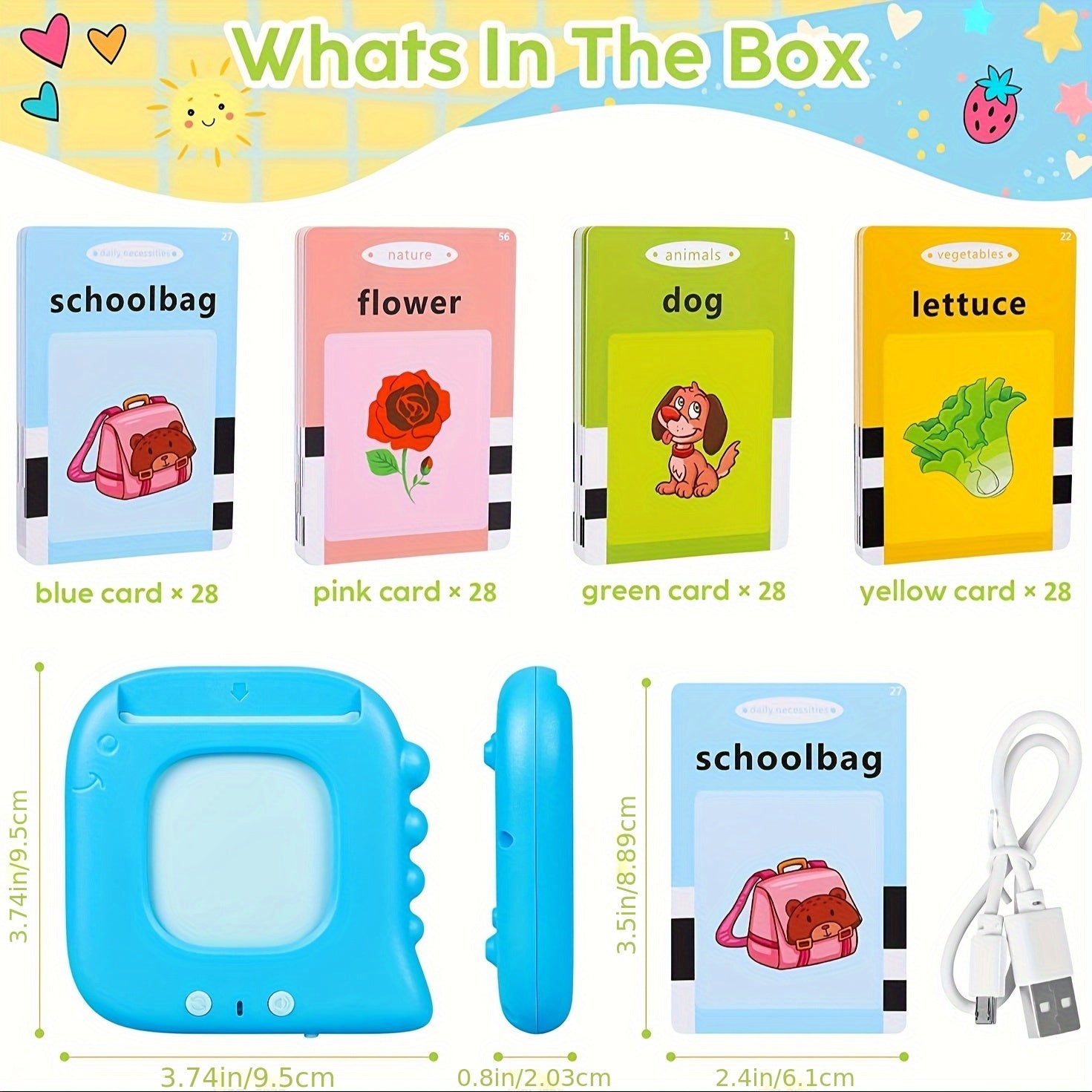 Talking Flash Cards for Toddlers 3-6 Years, Pocket Speech for Toddlers, 224-510 Sight Words Educational Learning Toys, Speech Toys for Toddlers, Kindergarten Preschool Gift for Kids Boys Girls
