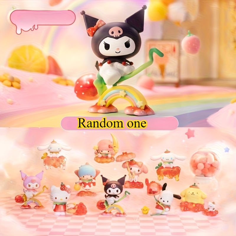 Sanrio Strawberry Land Mystery Box - Kuromi, Cinnamoroll & My Melody Collectible Figurine Surprise with Strawberry Accessory, Cute Anime Character Gift, & s (Officially Licensed)