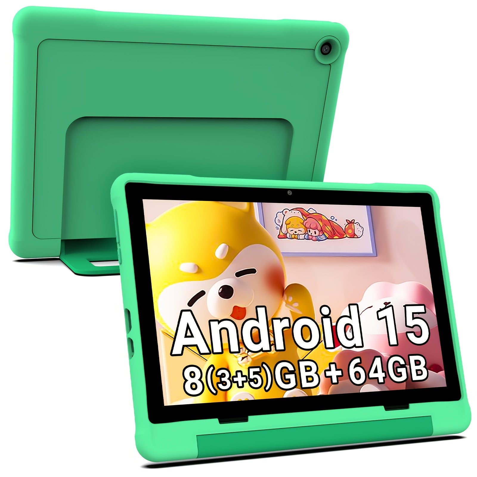 Apolosign 2025 10.1 Inch Android 13\u002F14\u002F15 Kids Tablet, 8(3+5)GB+64GB, 8-Core, WiFi 6, 5MP+2MP, 1280*800 HD Display, Parental Control, Educational, Shockproof & Handheld Case, Kids Space, Halloween Christmas Gift, Pre-Installed Apps, Tablet, Pad
